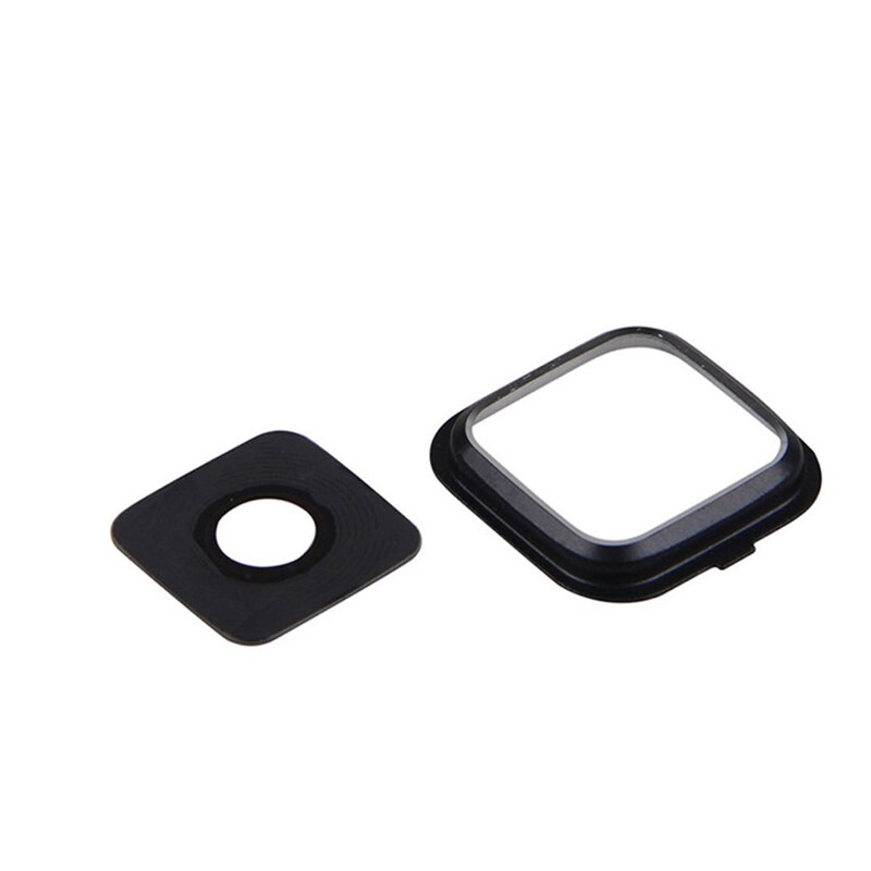 1pc camera frame houder + glazen lenskap voor samsung galaxy note 4 x6ha: Zwart