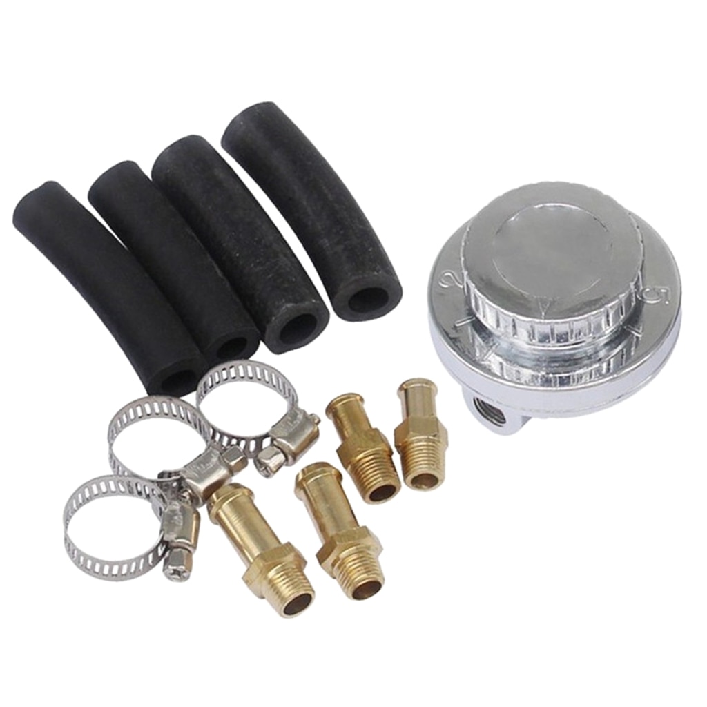 1-5 PSI Fuel Pressure Regulator Valve 8mm 10mm Tail For Carburettor