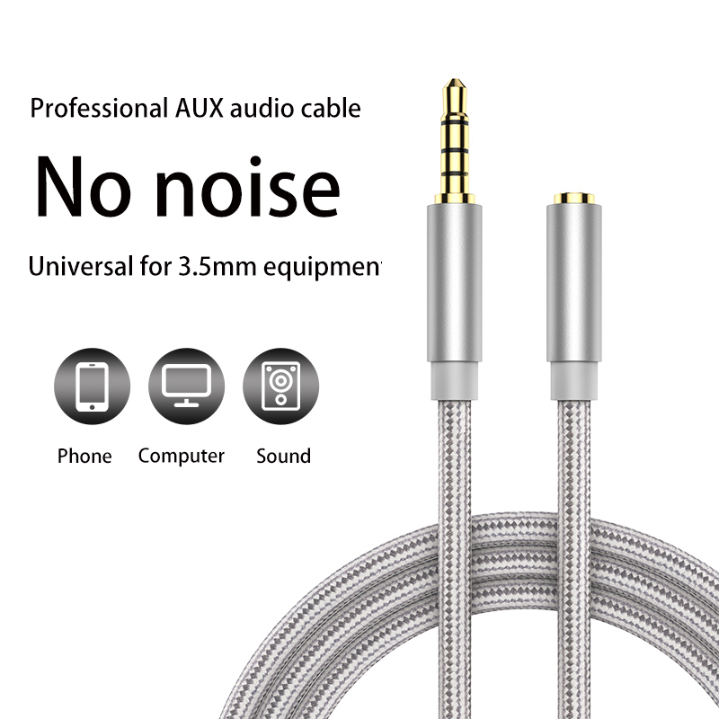 3.5mm Audio Extension Cable Jack Aux Cable For Headphones Speaker Extender Cord For Mobile Phone Car PC Amplifier MP3/MP4 Player