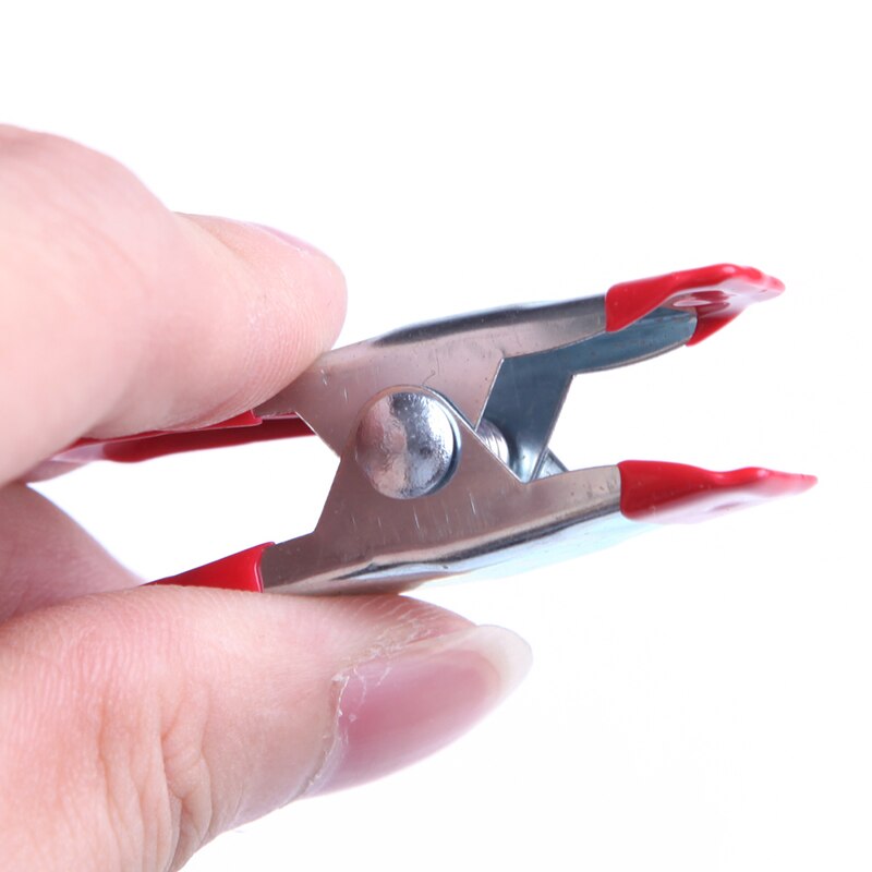 10 Stuks Metalen Lente Klemmen 2 "Clip Zacht Plastic Tips Grip Foto 'S Craft