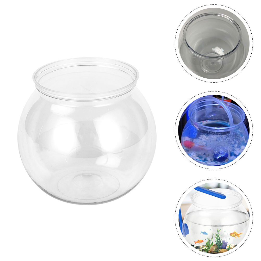 4Pcs Household Goldfish Bowls Transparent Fish Bowls Decorative Fish Aquariums Fish Accessory