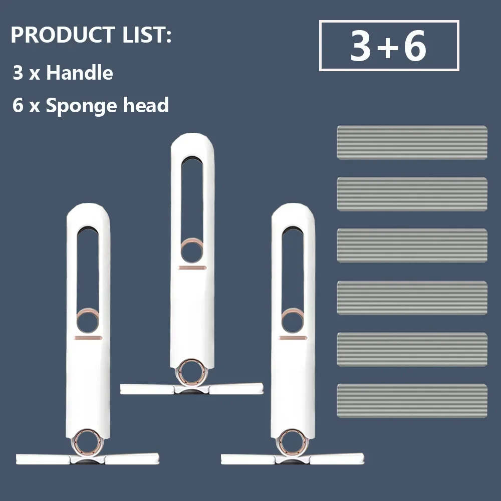 2-24 Stuks Mini Mop Krachtige Squeeze Mini Mop Vouwen Met Zelfknijpen Vloer Keuken Wc Wassen Bureau raam Auto Schoon Gereedschap: Bordeaux