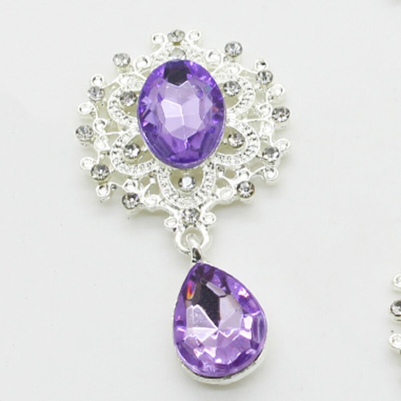 45*25mm Acrylic Rhinestone Brooch 10pcs/Set of Crystal Jewelry Gorgeous Wedding Decoration: 46