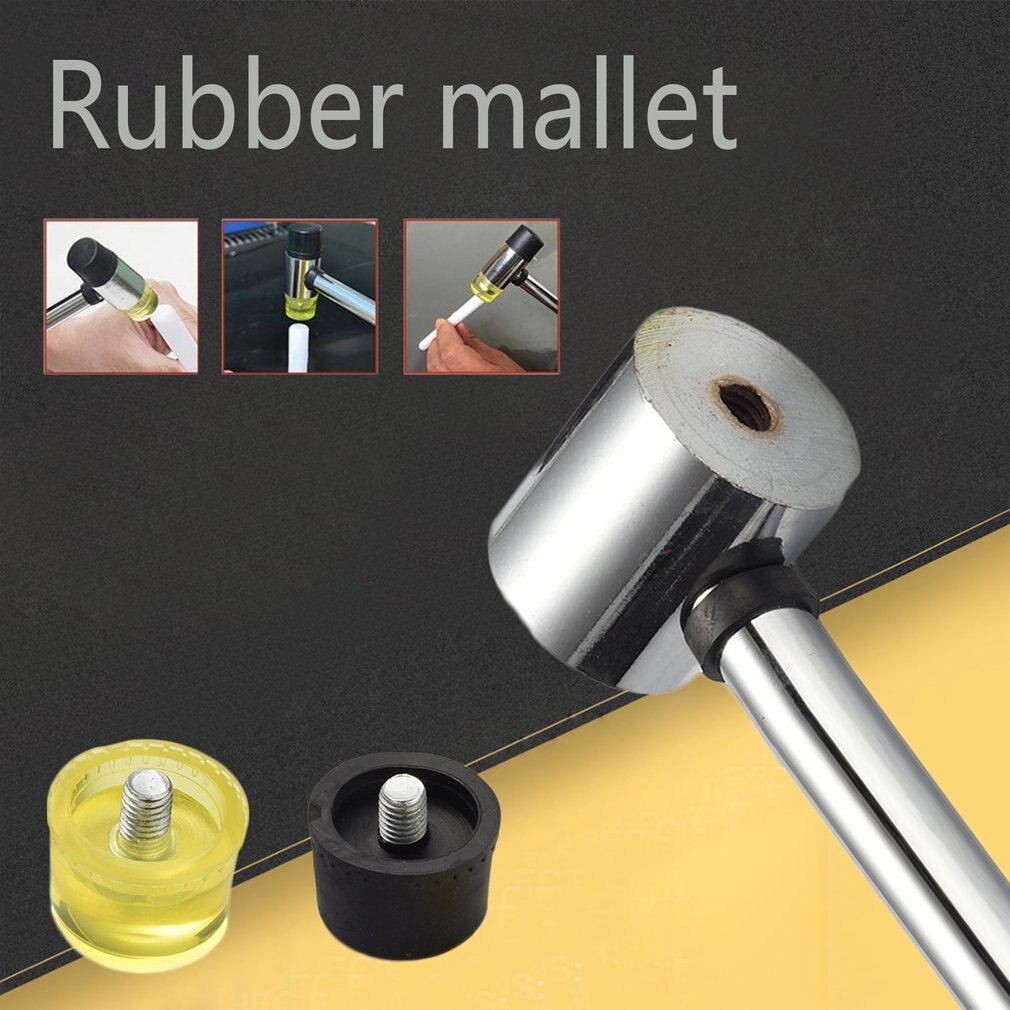 25Mm Zachte Mallet Dubbele Gezicht Zachte Tap Rubber Mallet Hamer Met Non Slip Plastic Grip Diy Leer Hulpmiddel Handleiding hamer