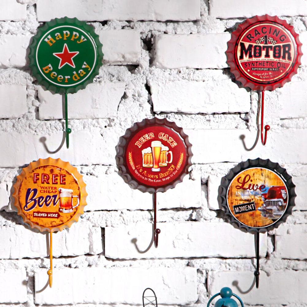Creatieve Retro Metalen Bierfles Cap Teken Muur Haak Bar Pub Clue Decoratie