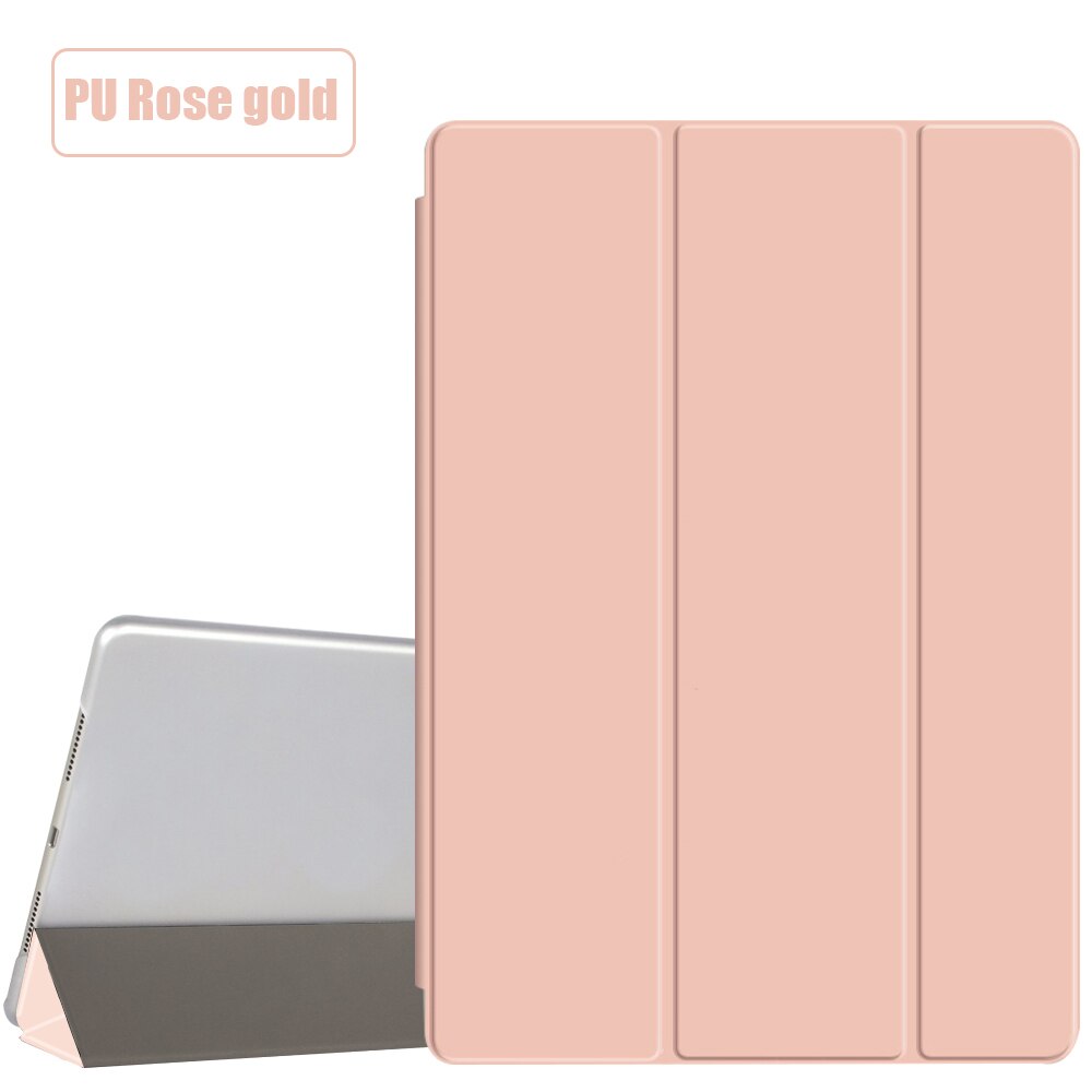 Tablet fall für Apple ipad Pro 9,7 Smart schlaf wake up Tri-falten Voller Protective flip-cover ständer für A1673 A1674 A1675: PU Rose gold