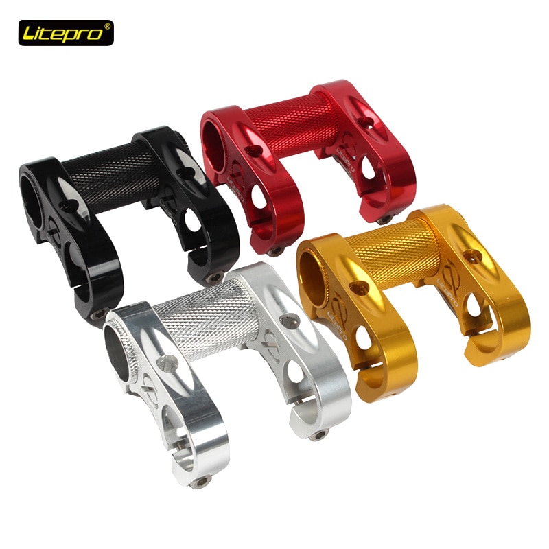 Litepro  s95 sammenleggbar sykkel dobbel styrestamme lett 90g for 25.4mm sykkelstyre justerbar  sp8 modifisert stamme