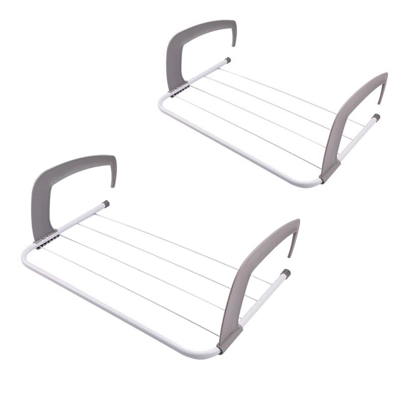 Rvs Balkon Droogrek Opknoping Multifunctionele Vouwen Balkon Droogrek Vensterbank Handdoek Schoenenrek Droogrek