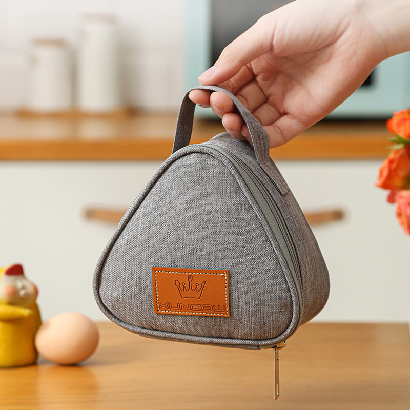 1pcs Triangular Insulation Bag Aluminum Foil Thermal Cooler Lunch Tote Student Rice Ball Bag Lunch Box Bento Lunch Carry Bags