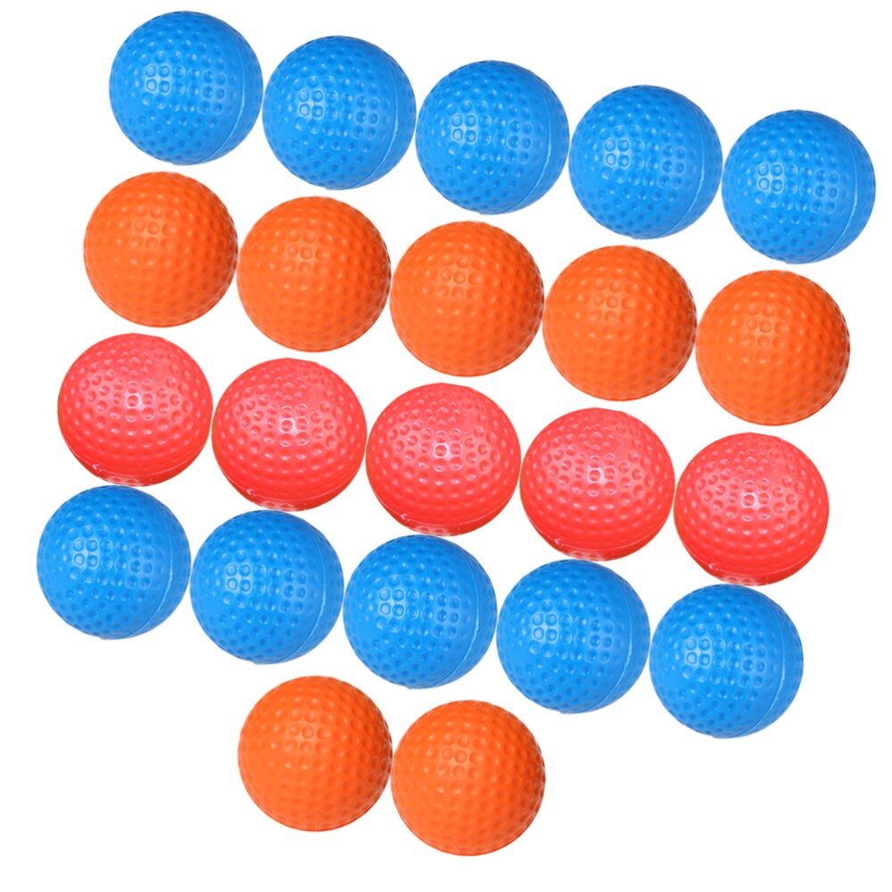 22 stk golfbold hule kugle ikke-porøs kugle golfsving træning hjælpemidler dobbeltlag golf øvelseskugler til indendørs swing spil: Som vist
