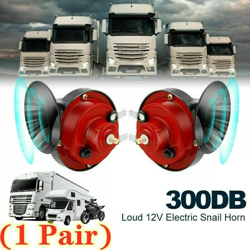 300DB Super Train Horn For Trucks Car Boat Motorcycle Electric Horn-12V Pair
