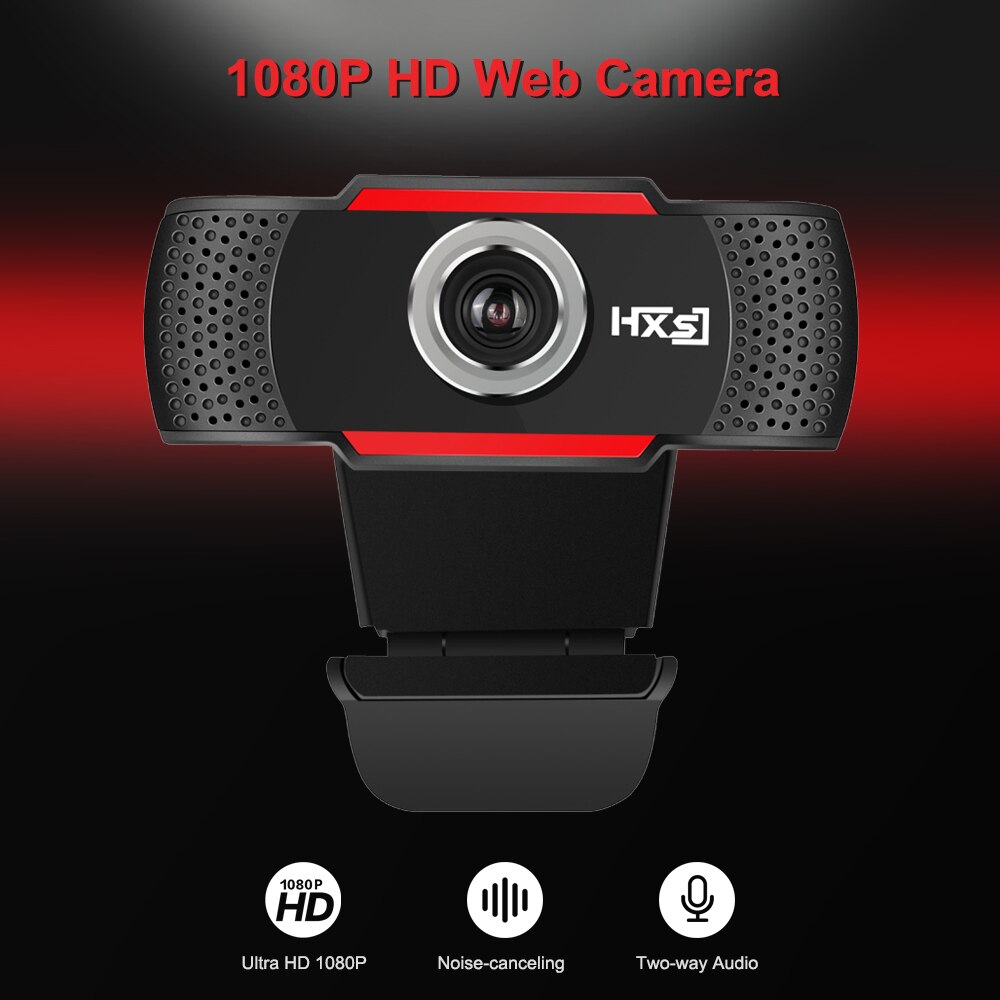 HXSJ S80 USB Web Camera 1080P HD 2MP Computer Camera Webcams Built-In Sound-absorbing Microphone 1920 *1080 Dynamic Resolution