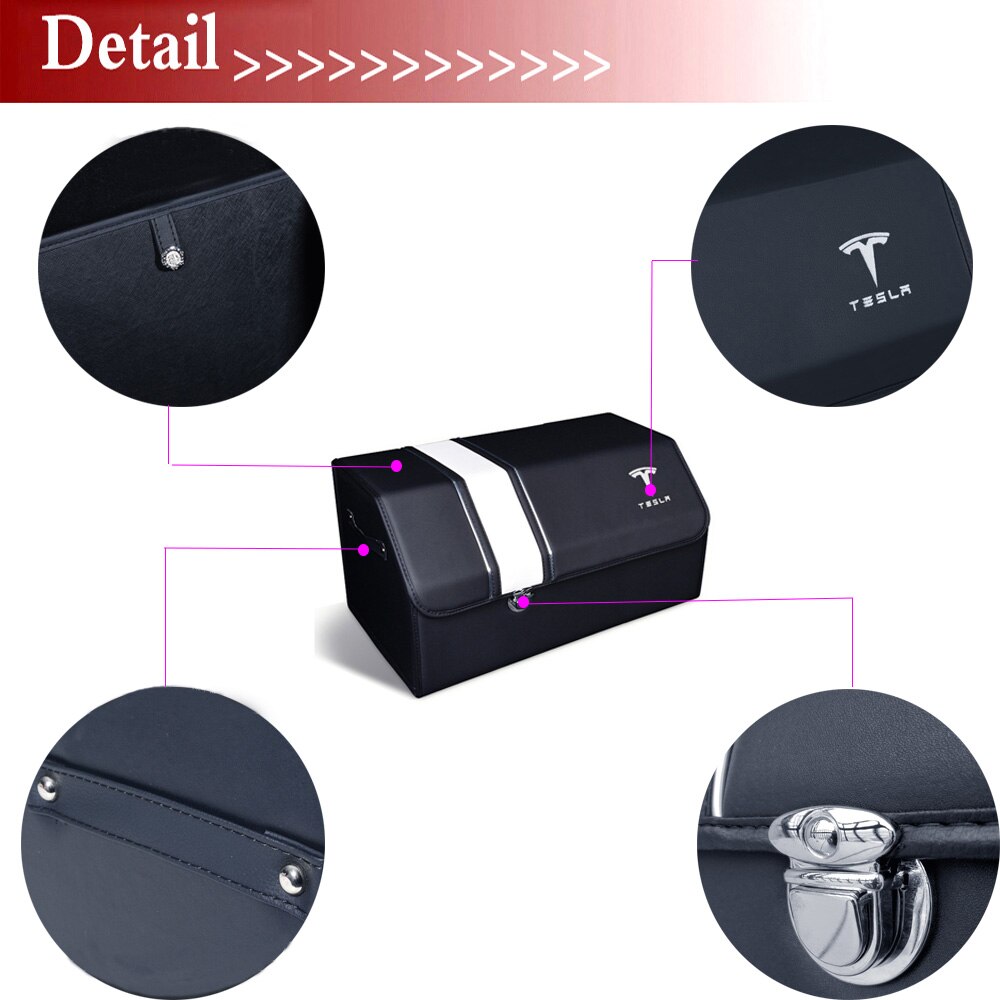 Car folding trunk storage box car rear box finishing storage box large storage box bag for Tesla Medol 3 Medol S Medol X style
