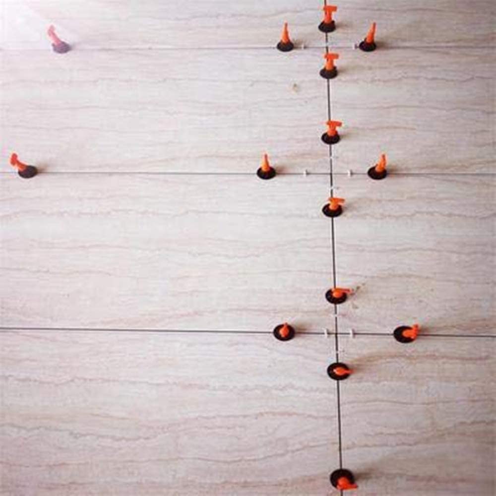 60Pcs Reusable Tile Leveling System Kits Tile Leveling Spacer Tile Installation Tool for Building Walls Floor