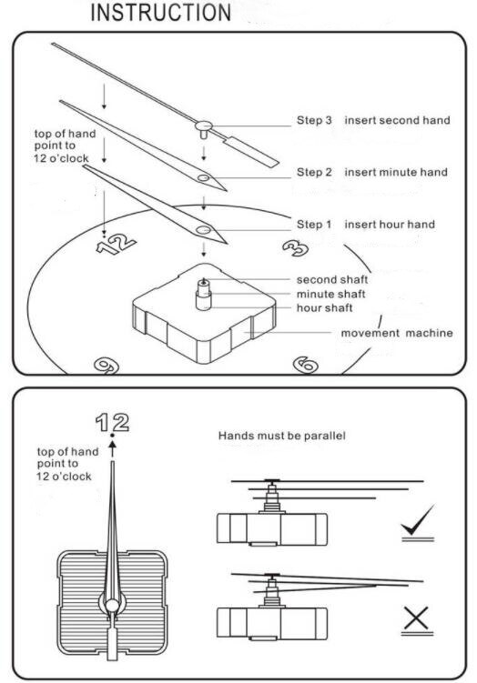 Diy klocka rörelse tillbehör metall hand klocka krok rörelse med en uppsättning tillbehör