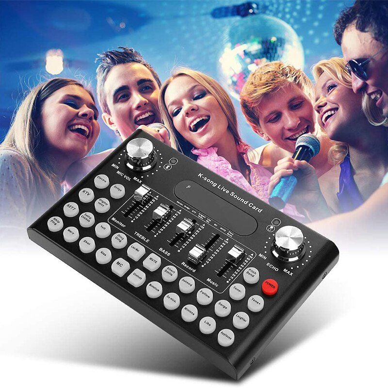 18 wirkung Live Soundkarte, f9 Universal- Stimme Ändern Audio- Rührgerät Adapter Karte Für Handy, Mobiltelefon / Computer Live / WeChat / QQ