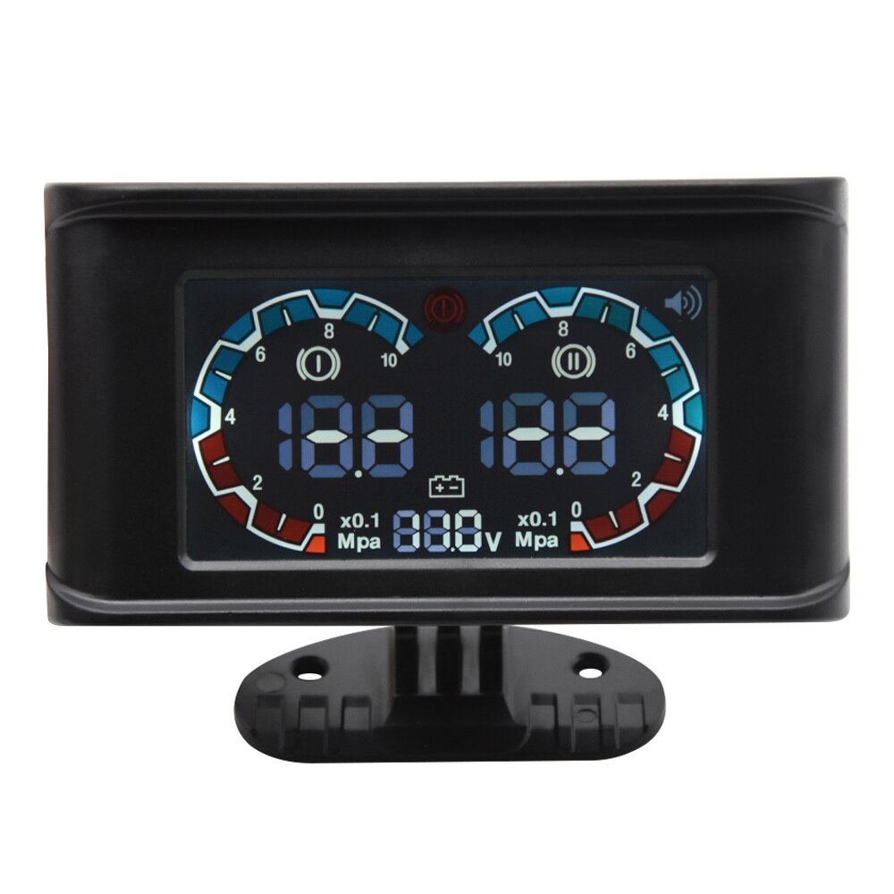 Medidor Digital LCD 2 en 1, medidor de presión, medidor de presión con sensores de voltaje 12V 24V alarma, indicador LCD M10