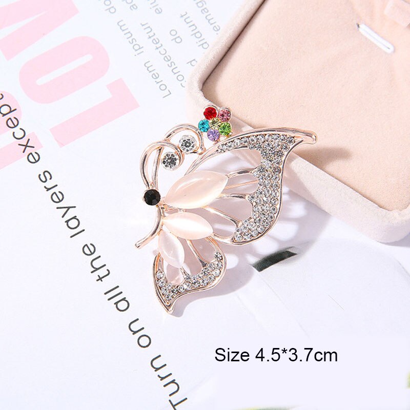 Broche fleur en pierre opale à la , accessoires de vêtement, d'anniversaire pour femmes, broche en strass