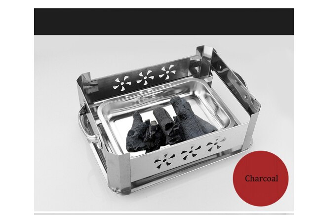 fish Grilled Furnace Charcoal Alcohol Dual use BBQ Stoves Stainless steel meat fryer barbeque oven