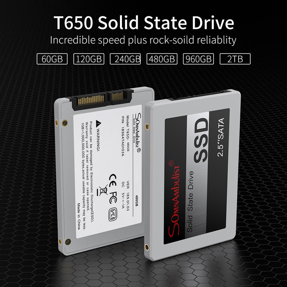 sonnambulo SSD DA 240GB 120GB 480GB 960GB SSD 2.5 duro unità Disk discoteca Dischi A Stato Solido da 2.5 &quot;Interno SSD60GB 32GB