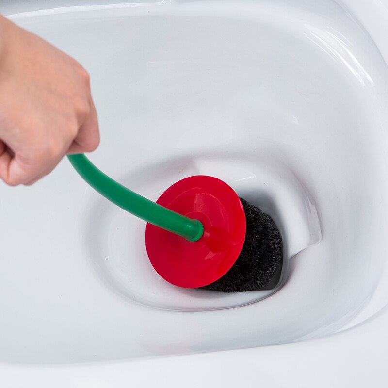 SchöNe Kirsche bilden Toilette Pinsel Wc Pinsel &Ampere; Halfter einstellen Kreative Reinigung Werkzeug Kunststoff Schlecht Zubehör verrotten Grün