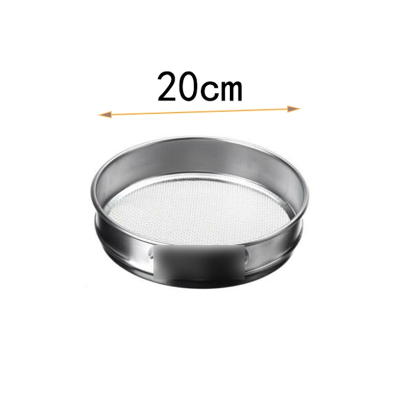 Rustfrit stål rund havesi gåde gåde jordsigte mesh sortering jord/kompost havearbejde brug plantestøtte: 20cm