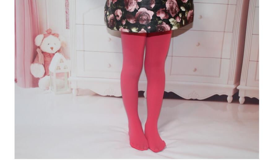 Jambières en velours blanc pour filles | Collants à haute élasticité pour enfants, collants de danse pour écolières, collection printemps/été: Rouge / M 5 to 8year