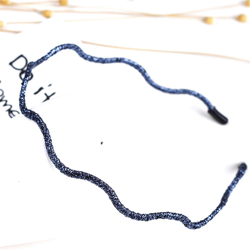 Frauen Klassische Schwarz Braun Kunststoff Stirnbänder Dünnen Klar matt Helle Farbe Haarbänder Nicht-Unterhose Haar Band Für Höhle Täglichen Verschleiß: Champagner