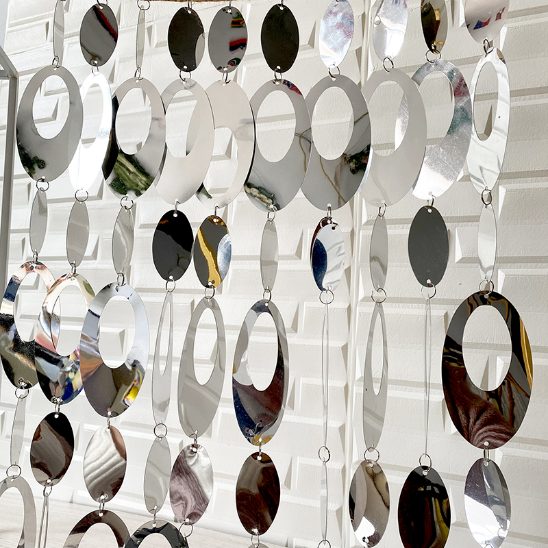 5pc DIY wedding stage layout PVC plastic sequin curtains Christmas Festive party decoration Supplies: Gold