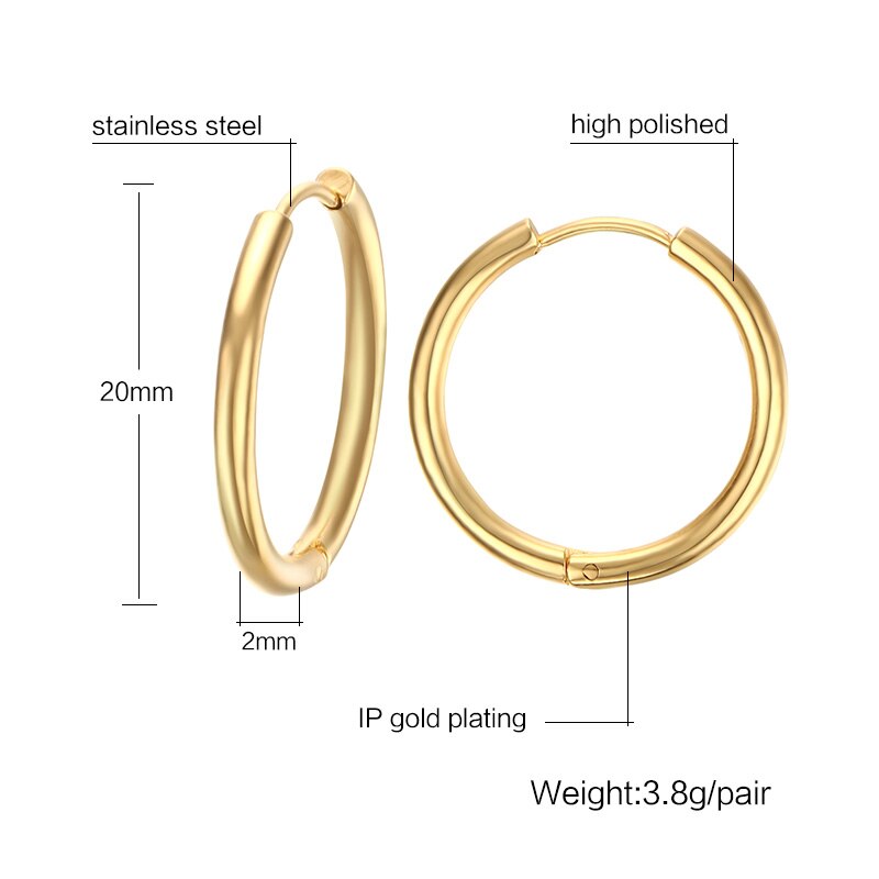 Lip ring met septum voor mannen oorbel kraakbeen roestvrij staal septums sieraden 11mm,20mm,25mm 4 kleur: 20mm goud
