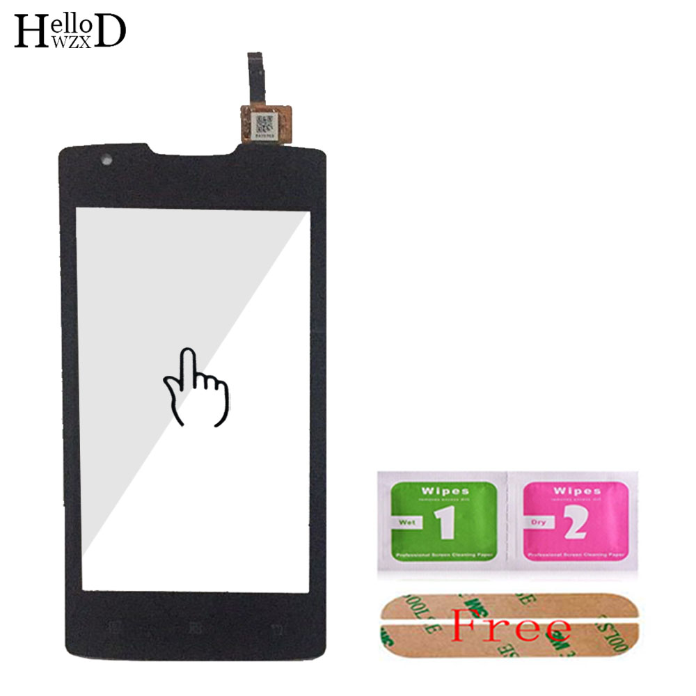 Mobile TouchScree For Lenovo A1000 Touch Screen Glass Digitizer (no LCD) Front Outer Glass Lens Sensor + Adhesive