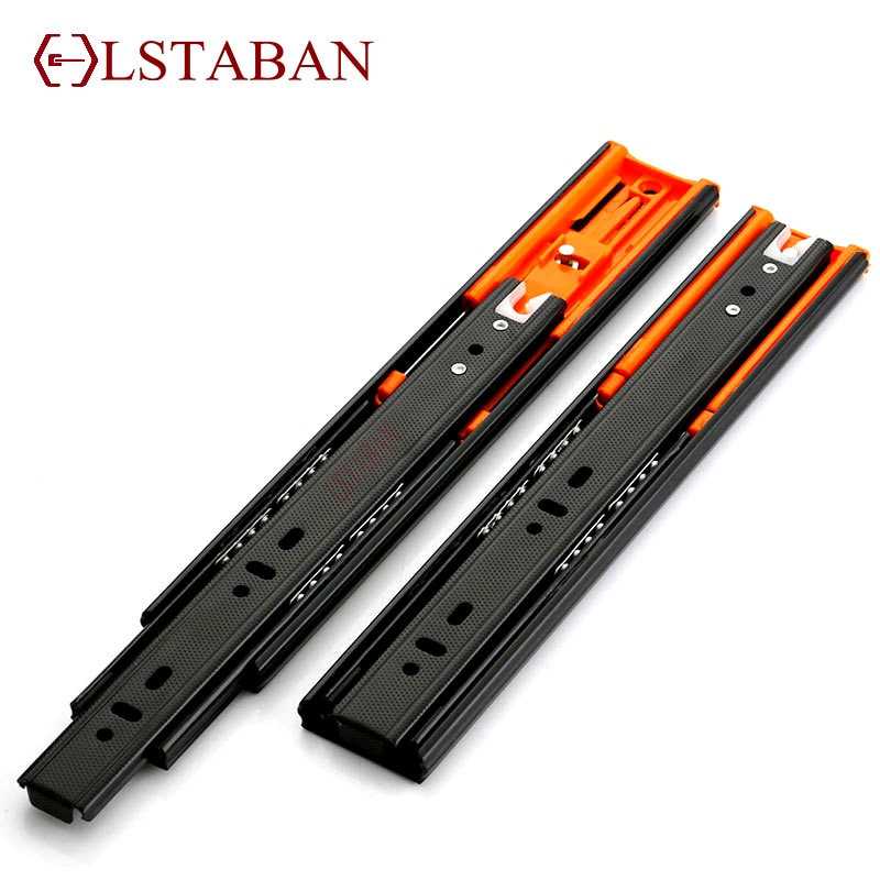 LSTABAN 6" - 20" Scorrevoli per cassetti in acciaio inossidabile Soft Close Binario per binario scorrevole Scorrevole per armadi a tre sezioni Ferramenta per mobili
