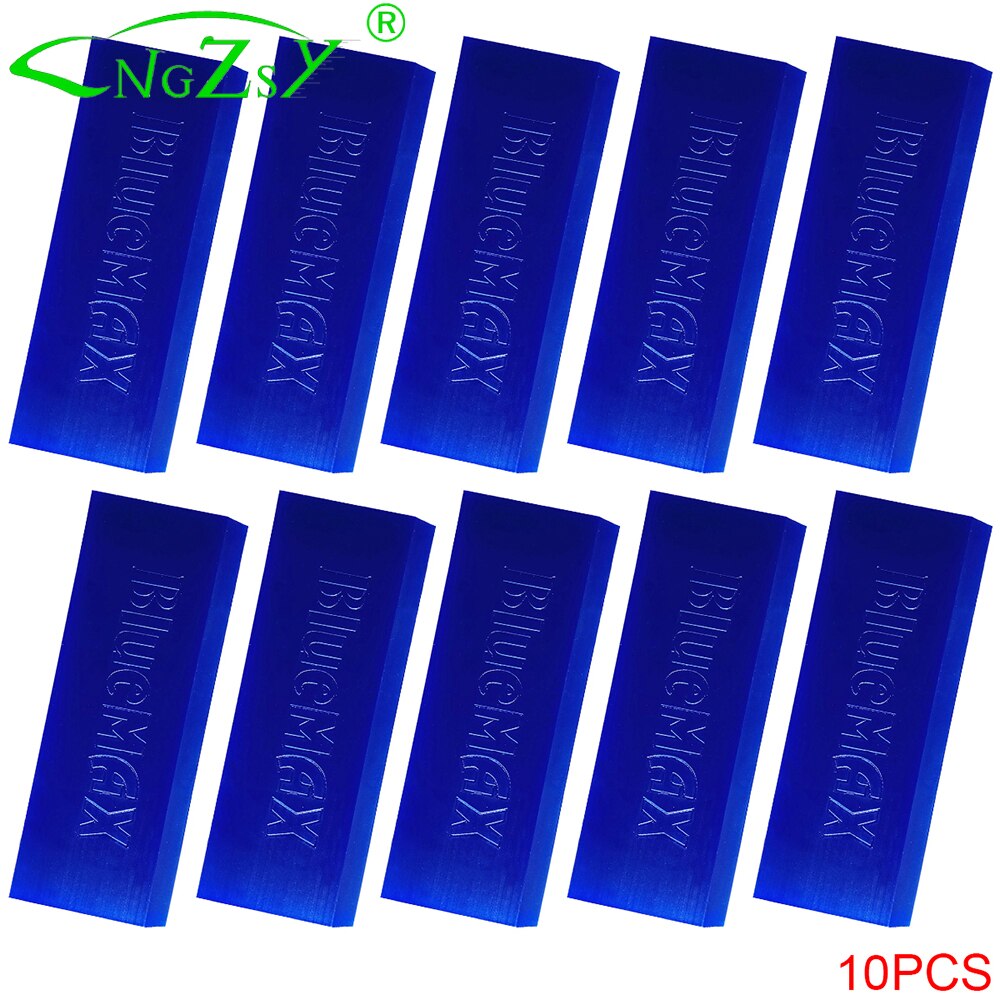 10 stücke BLUEMAX Gummi Streifen Klinge Griff Rakel Auto Eis Schaber Reinigung Werkzeug Schnee Schaufel Glas Wasser Wischer Fenster Tönung wrap: 10pcs 70 durometer