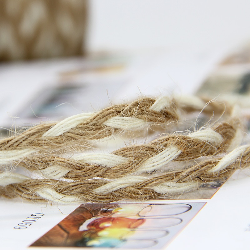 JOJO BOWS 5mm 5m Hemp Rope Ribbon Jute Burlap Webbing For Needlework DIY Craft Supplies Earring Chain Material Pendant Accessory