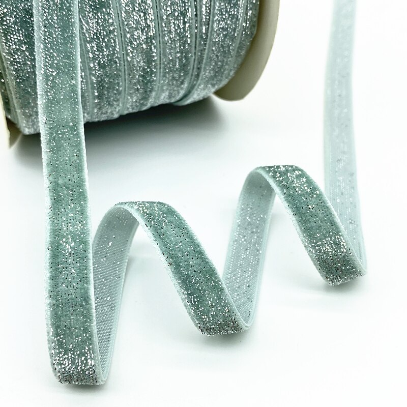 16 Kleuren 10Mm Goud En Zilver Draad Fluwelen Lint Bruiloft Feest Decoratie Handgemaakte Geschenkverpakking Haar Strik Diy: Dull / M