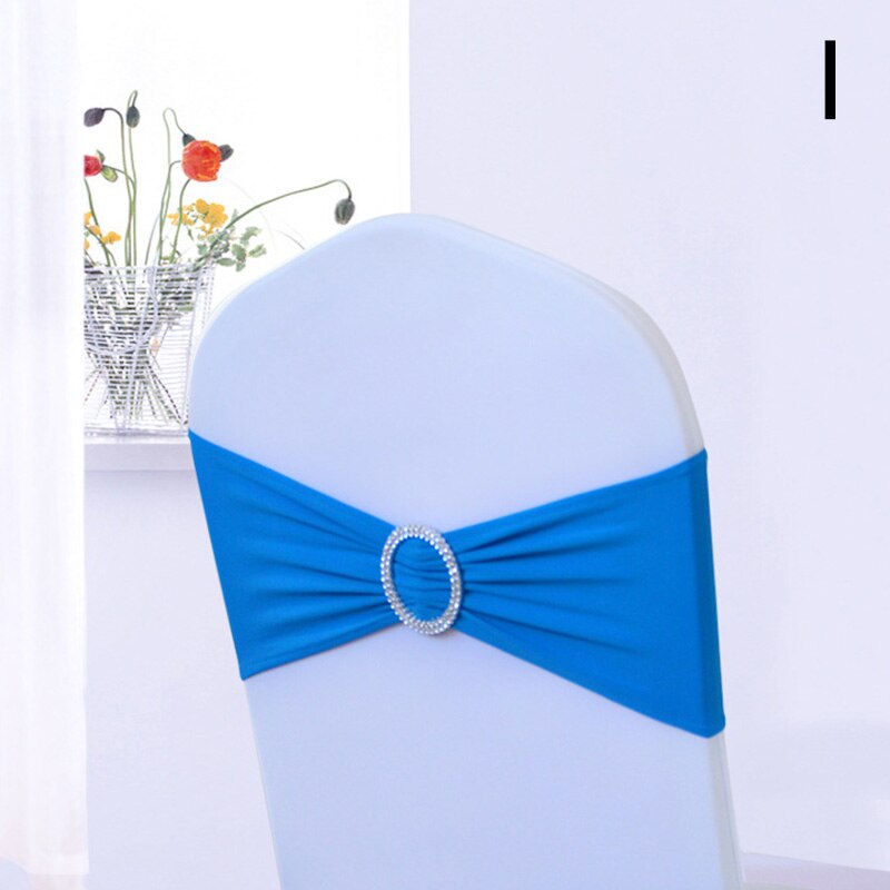 Elastische Spandex Stoel Bow Sash Stretch Lycra Stoel Sjerp Band Met Ronde Gesp Slider Voor Banket Hotel Bruiloft Decoratie: I