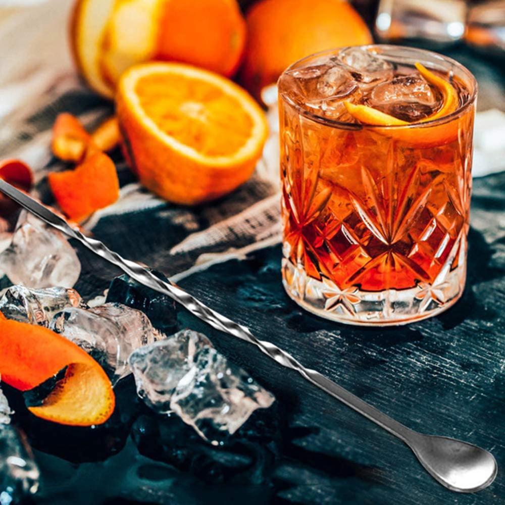 4PC Cocktail Kit Cocktail Spoon Stainless Steel Cocktail Muddler And Mixing Spoon Home Bar Tools Bartender Set Cocktail Muddler