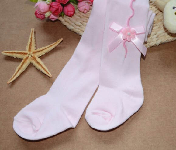 Baby Girls Pantyhose Kids toddler Princess Thick outer wear trousers slip infant Spring Panty Stockings Lace Bowknot Pants