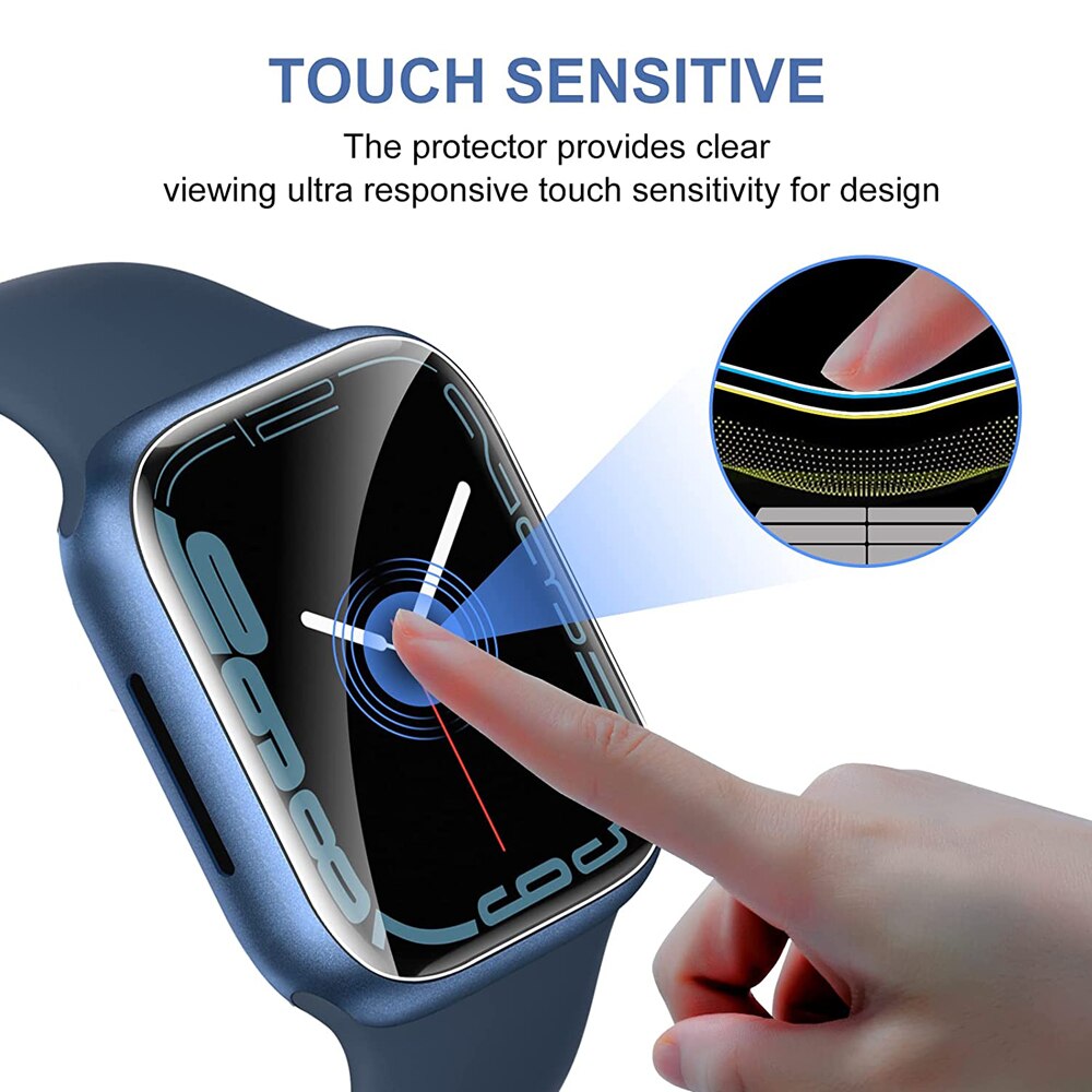 HD Film Screen Protector For Apple Watch 45mm 41mm 44mm 40mm 42mm 38mm (Not tempered Glass) iWatch Protector series 3 4 5 SE 6 7
