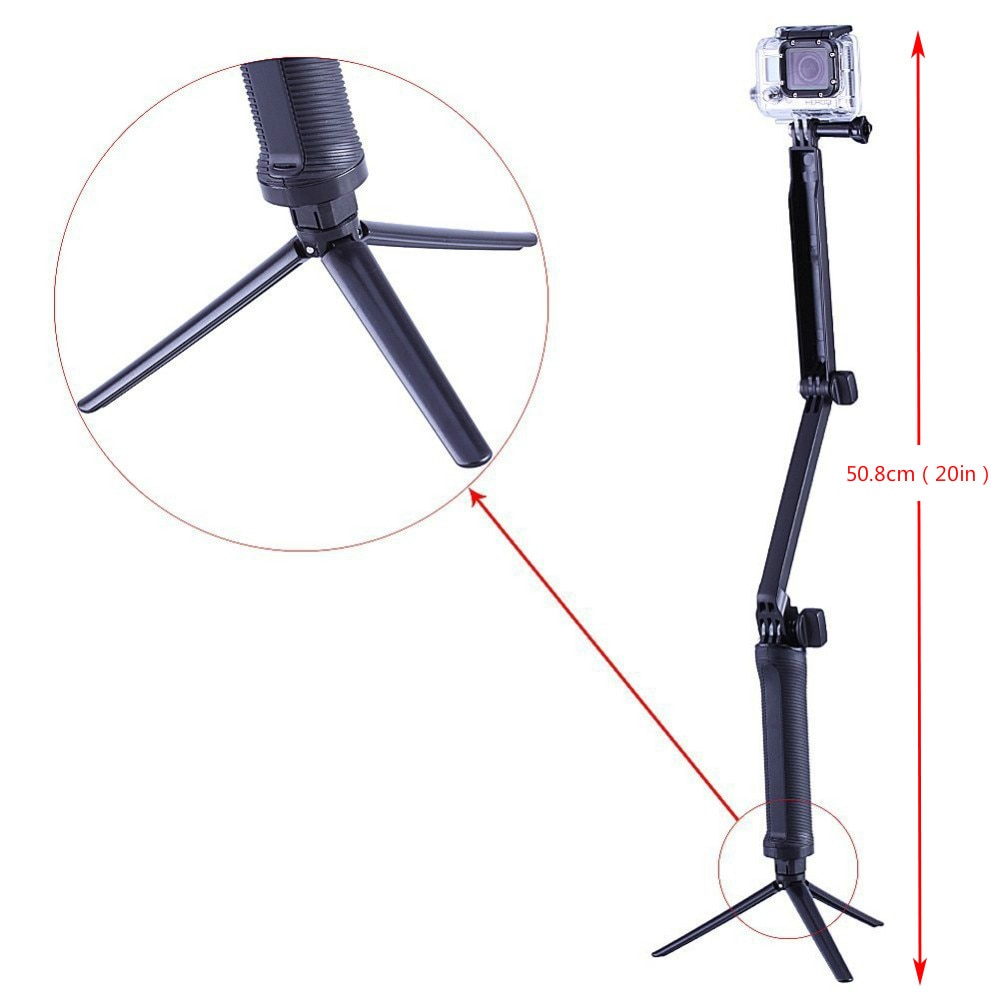 Estabilizador de cardán de mano con agarre Variable para Yi 4K Sjcam Eken y Light, Steadicam portátil para Gopro
