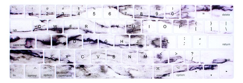 Til macbook pro touch bar 13 15 a1706 a1989 a1707 us version silikone tastatur cover skin med flot print touchbar 13.3 15.4: 2