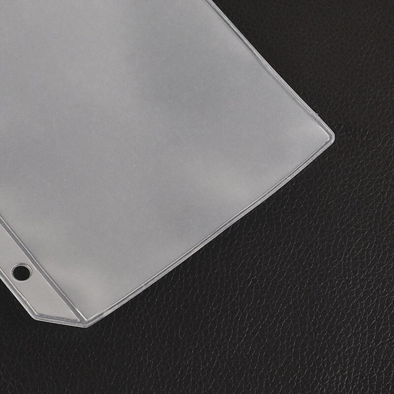 12pcs A5 A6 File Organizer Storage Folder PVC Pouch Standard 6 Holes Transparent Bills Bag Loose Leaf Pockets Binder Accessories