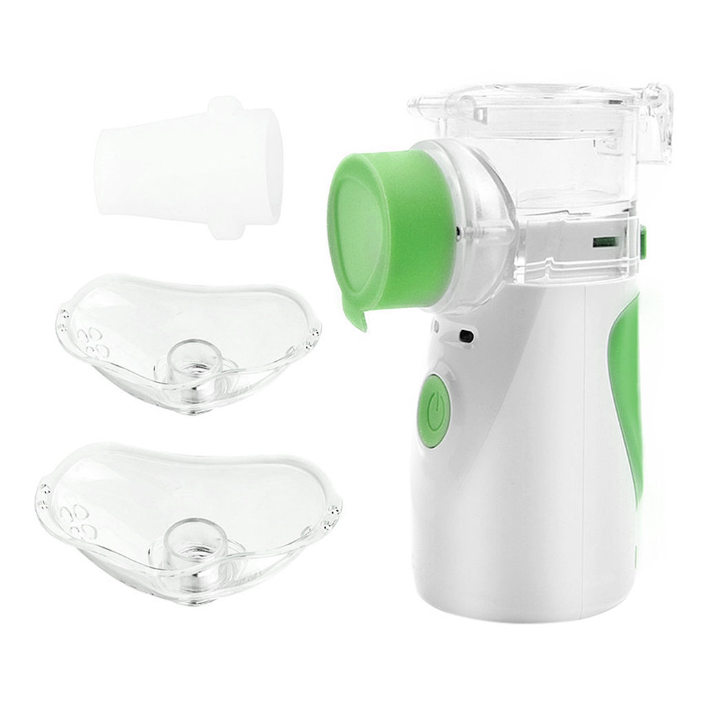 Mini Inhalator Handheld Mist Stoom Inhalator Elektrische Draagbare Verstuiver Stomen Apparaat, Groen: Licht Groen