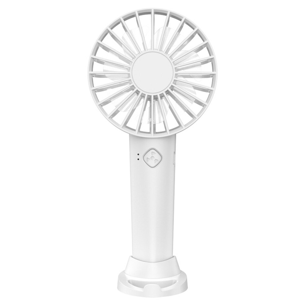 Mini Draagbare Handheld Fan Usb Oplaadbare 3 Speed Fan Thuis Desktop Luchtkoeler Zomer Outdoor Reizen Radiator Elektrische Ventilator: WHITE
