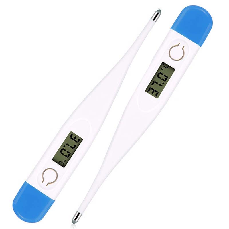 Termómetro 1-2P para fiebre, cuerpo básico Digital, axila Oral o pantalla LCD electrónica Rectal, medición de alta precisión, calor inteligente: Cian claro