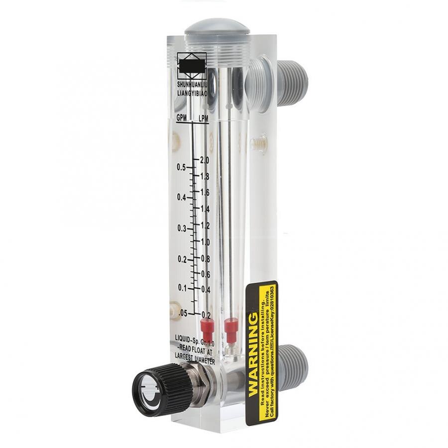 Vloeibare Flowmeter 0.1-0.5GPM Knop Panel Type Vloeibare Flowmeter Flow Meter Meting ZG1/4 "Flowmeter LZM-15T