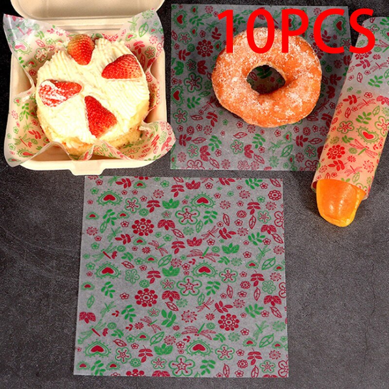 10/20/pcs Disposable Greaseproof Paper Suitable for Bread Box, Fast Food Box, Cake Box, Food Package Decoration Kitchen Supplies: G-10PCS