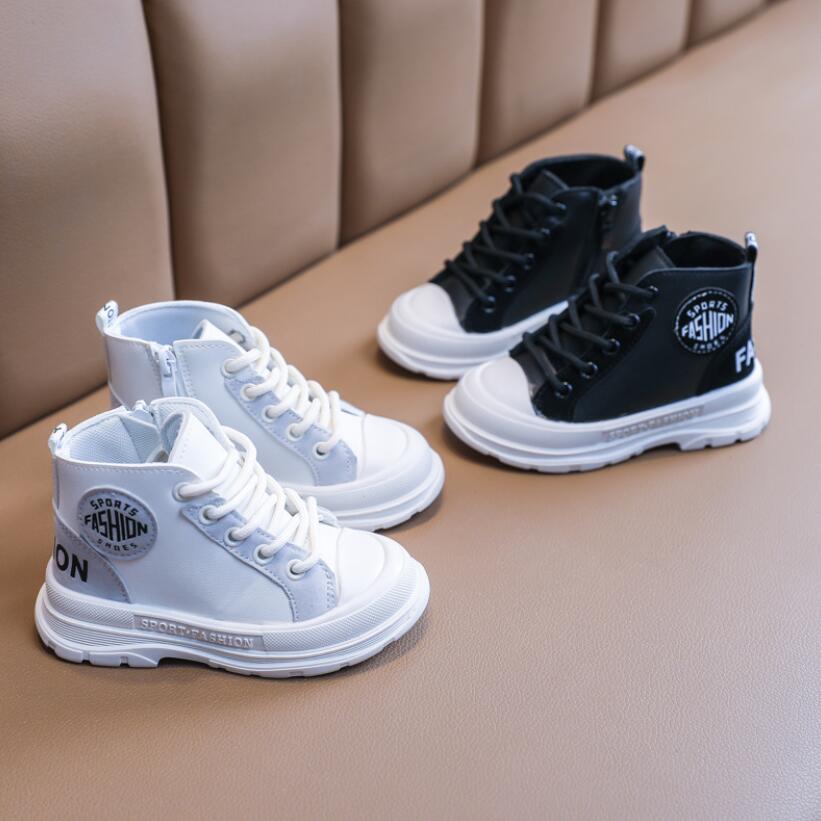 herbst Winter freundlicher Schuhe Mikrofaser Leder Jungen Mädchen Martin Stiefel Weiche Nicht-Unterhose Postleitzahl Warme Plüsch freundlicher stiefel