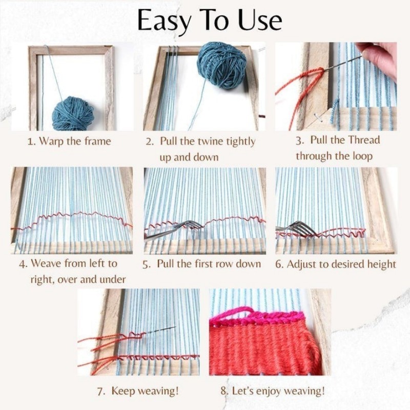 20 cm Houten Weefgetouw Starter Kit Handgeweven DIY Geweven Set Huishoudelijke Tapijt Sjaal Multifunctionele Weefgetouw Naaimachine