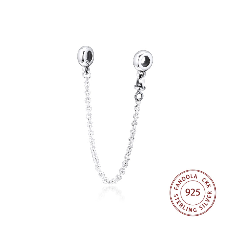 Me Series Fits Europe Bracelet Argent Charm 925 Sterling Silver My Safety Chain Charms Beads for Jewelry Making kralen